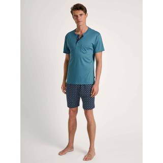 Calida Relax Choice 3 Short Pyjamas - Blue/Blue - X-Large