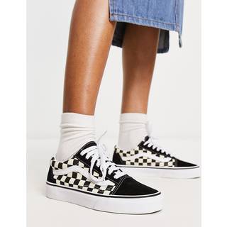 Vans - Primary Check Old Skool Shoes, Man, Black, Size: 49 - Black - 49