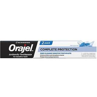 Orajel Complete Protection Deep Cleaning Sensitiv tandpasta bleger forsigtigt t?nderne Antikavitet Fluortandpasta til voksne Dybt ren mintsmag 6,