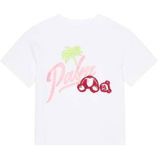 Palm Angels Kids Logo cotton jersey T-shirt - white - Y 10