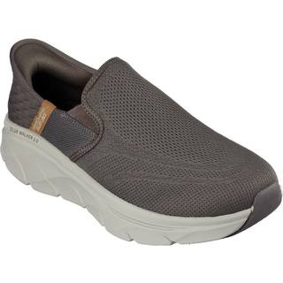Skechers Skechers Brown Brown D'Lux Walker 2.0 Slip In Wide Fit Trainers