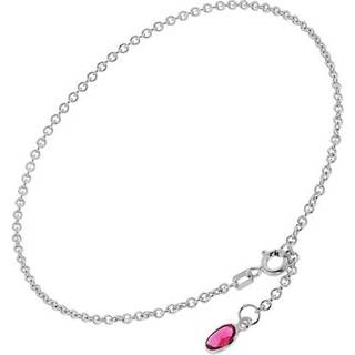 trendor 51338 Fußkette 925 Sterlingsilber Mit Rotem Quarz