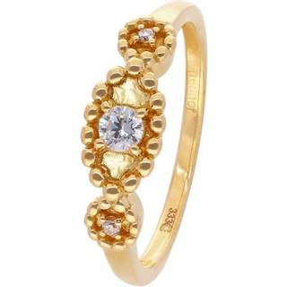 trendor 68151 Damen-Ring 333 Gelbgold mit Zirkonia