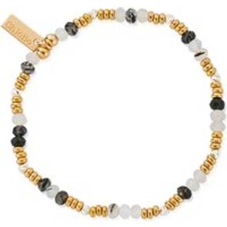ChloBo Gold Stone of Empowerment Black Rutilated Quartz Bracelet - Gold - 18cm