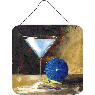 """" Caroline's Treasures Blue Martini af Malenda Trick Wall eller Door Hanging Prints TMTR0031DS66 6 """" ""H X 6"" """" W Multicolor """"