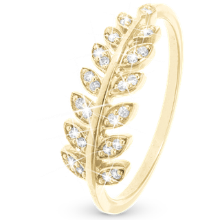 Christina Jewelry Forest Leaves Blade ring i sølv - Str. 55