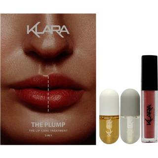 The Plump Lip Care Treatment Kit af Klara til kvinder - 3 pc 0,3 oz Kiss Proof Lipstick Liquid Matte - 23 Provokerende lyser?d 0,2 oz Lip Maximiz