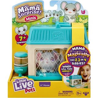 Little Live Pets - Mama Surprise Minis Feed og plej en lil mus inde i deres hutch, s? hun kan v?re en mor, hun har 2 3 eller 4 babyer med overras