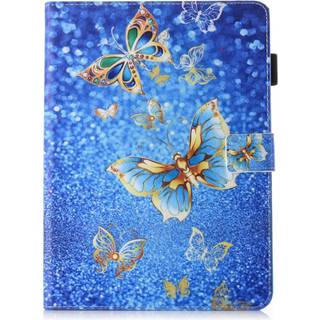 iPad (2018) Printet Mønster PU læder flip etui - Elegant sommerfugle