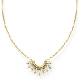 Thomas Sabo KE2203-488-7-L45V Vergoldete Kette m. Sonnenstrahlen u. bunten Steinen Damen