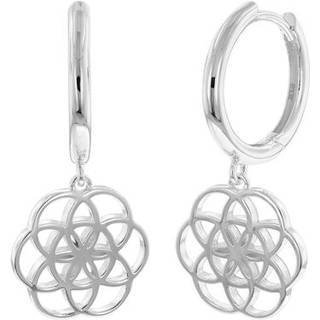 trendor 15918 Damen-Ohrringe Mandala Silber 925 Klapp-Creolen