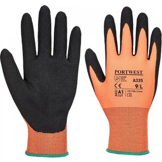 Dermi-Grip NPR15 Nitril-sandet - Orange/Sort (Størrelse: X-Small)