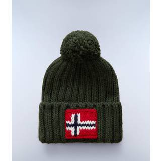 NAPAPIJRI Herren Pudelmütze grün Mikrofaser - grün
