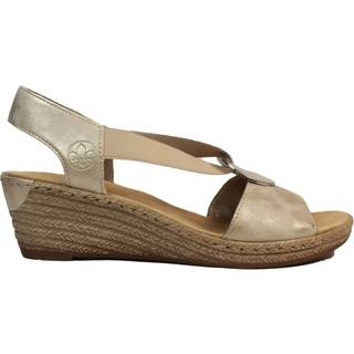 Rieker Rieker Womens Cream Elasticated sandals