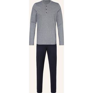 Schiesser Casual Essentials Long Pyjama Button - Darkblue - X-Large