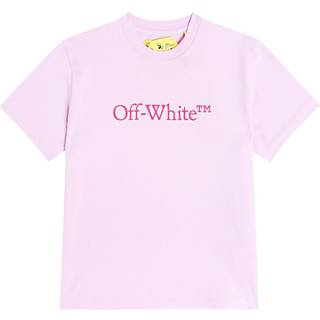 Off-White Kids Logo cotton jersey T-shirt - purple - Y 4