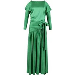 Rabanne Gathered satin gown - green - XS
