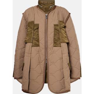 Sacai Quilted ripstop coat - beige - S