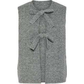 PIECES dame vest PCSILLY - Medium grey melange - XS