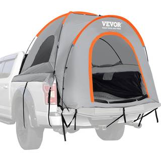 VEVOR TRUCK BEDT TELT 6.4'-6.7 'Pickup Truck-telt med b?repose Vandt?t PU2000mm Dobbeltlags lastbiltelt til camping Rummer 2-3 person til camping