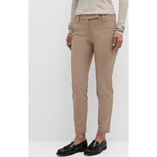 Brunello Cucinelli Cotton-blend slim pants - white - S