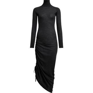 AlaÃ¯a Draped wool turtleneck dress - black - XXXL