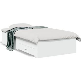 Sengeramme Med Skuffer Konstrueret Træ - Hvid / 75 x 190 cm