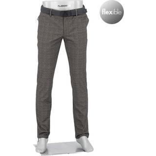 Alberto Golf Herren Golfhose braun,grau kariert