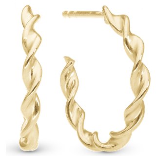 Christina Jewelry Large Twisted creole øreringe i forgyldt