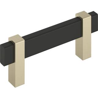 Amerock Mulino 3 tommer (76 mm) Center-to-center Matte sort/gylden champagneskab Belægning BP36722MBBBZ