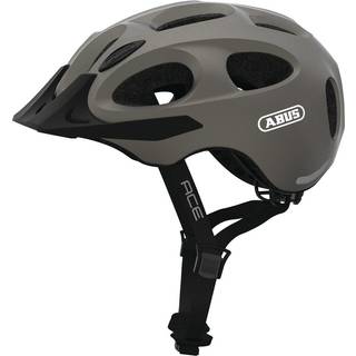ABUS Youn-I Ace Cykelhjelm i Metallic Silver S - Med LED-baglygte og 17 Ventilationskanaler
