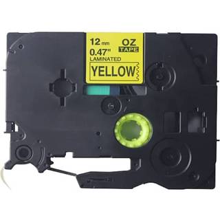 Q-connect TZe-tape 12mm x 8m sort/gul