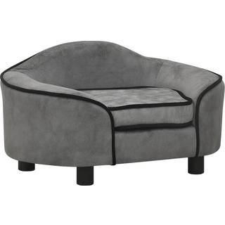 hundesofa 67x47x36 cm plys grå