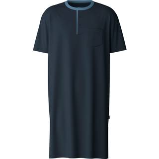 CALIDA Herren Nachthemd blau Jersey-Baumwolle unifarben
