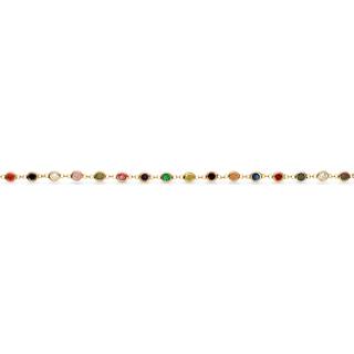Scrouples SoHo armbånd multicolor cubic zirkonia i forgyldt 17+2 cm