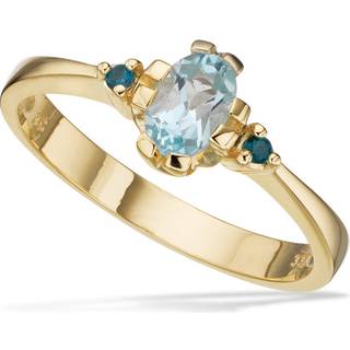 Scrouples Ring i 8 Karat Guld med Sky Blue Topas 714973