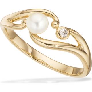 8 Karat Guld Ring fra Scrouples med Ferskvandsperle