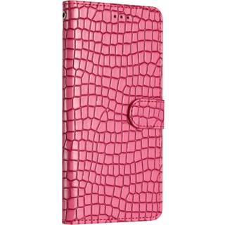 EIDERWOOD Samsung Galaxy A06 Mobil Flip Cover m. Krokodille Tekstur - Vegansk Læder - Pink