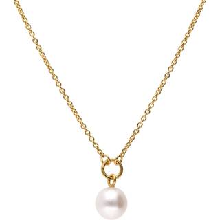 trendor 68156 Damen-Halskette mit Perle 925 Silber Vergoldet 45 cm