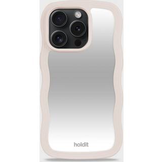 Holdit iPhone 14 Pro Wavy Case - Light Beige / Mirror