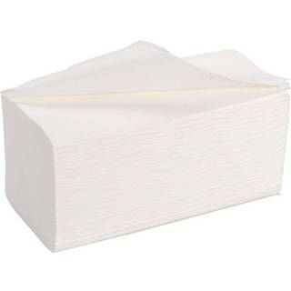 Care-Ness Excellent håndklædeark 2-lags V-fold 21x20,8cm 10,5cm hvid