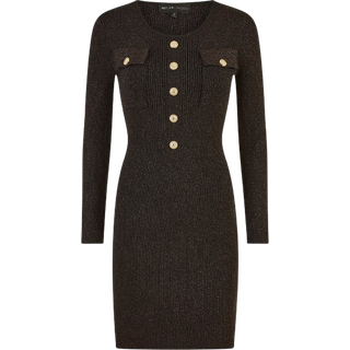 Yumi Military Fitted Knitted KjoleMiddel