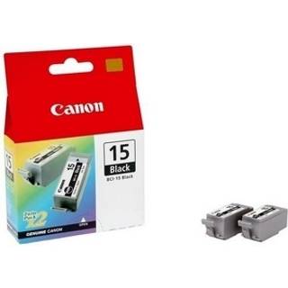 Canon BCI-15BK 8190A002 Sort Blækpatron, 2 x 175 sider