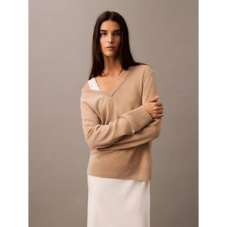 Cashmere V-Neck Sweater - Brown - XS