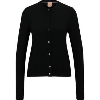 Cardigan i merinould med knapper