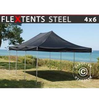 Foldetelt FleXtents Easy up pavillon Steel 4x6m Sort