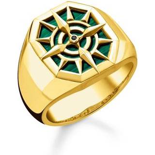 Thomas Sabo TR2274-140-6 Ring Kompass Goldfarben/Grün