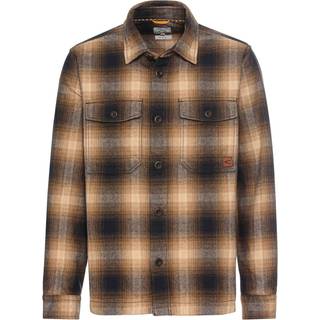 camel active Herren Overshirt braun,gelb kariert