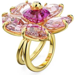 Idyllia Cocktailring, Blume, Rosa, Goldlegierungsschicht