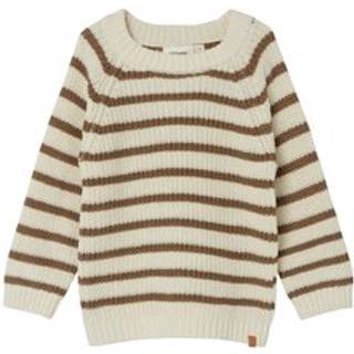 Lil Atelier Birch Stribet Pullover Strik Bomuld